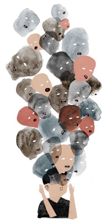 Keith Negley (American, b. 1978, CT, based Brooklyn, NY, USA) - The Violence in Our Heads, 2013 Opin