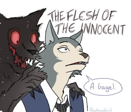 atwotonedbird:Yes I know this vine’s been done to death but I haven’t seen a Beastars version and I 