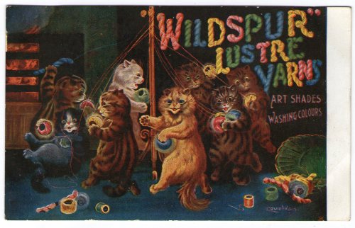 Loius Wain - well known and very popular illustrator of cats; as having person like characteris