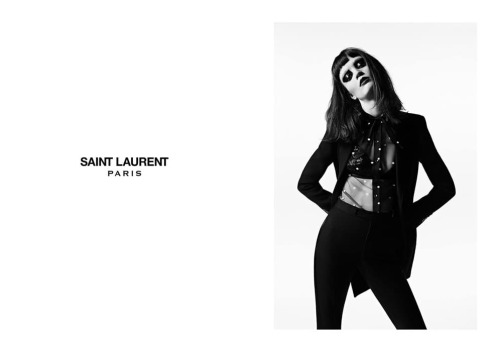 Saint Laurent. Ad campaign FW1516Creative Director: Hedi SlimanePhotos: Hedi SlimaneModel: Katy Dron