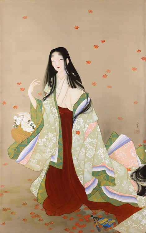 Flower Basket (inspired by Noh-Play), 1915, by Uemura Shōen