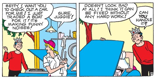 Jughead gives Betty tickets to the One Direction concert as a thank you for checking out the used ca