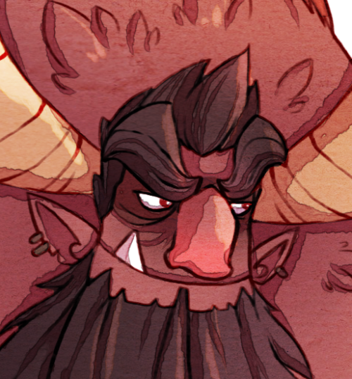 My finished demon for causeimdanjones’s demon collab project! I chose Barbazu! (Beareded devil