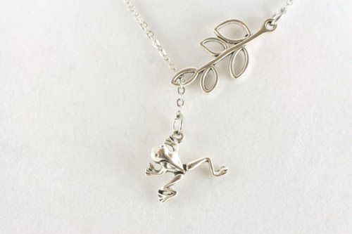 Tiny Frog Necklace, $15.00