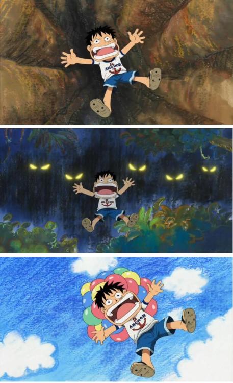 one-piece-of-a-blog:Luffy, honey, how the hell did you survived your childhood