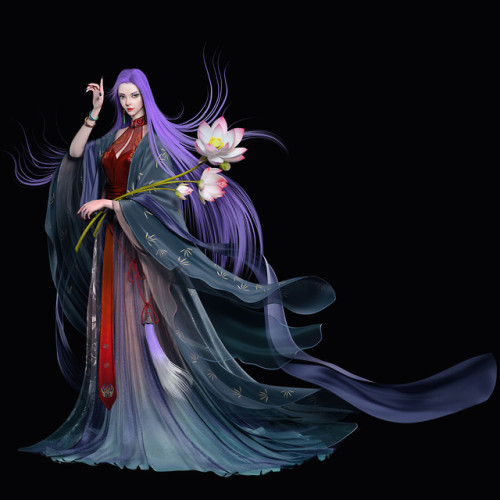 He Xiangu 非 朱 https://www.artstation.com/artwork/EVJ9Gv