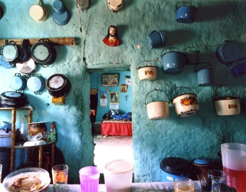 bohemianhomes:Bohemian Homes: Turquoise kitchen