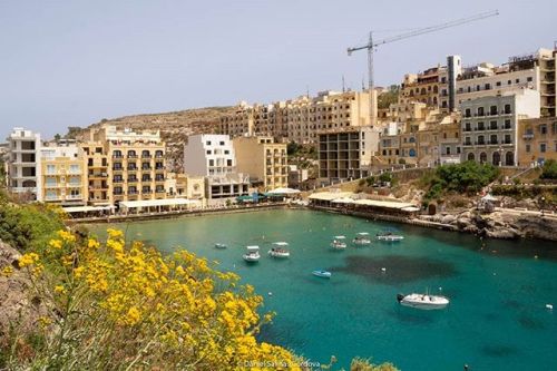Xlendi Bay in the island of Gozo, Malta. #xlendi #gozo #malta #mediterranean #sea #bay #turquoise #h