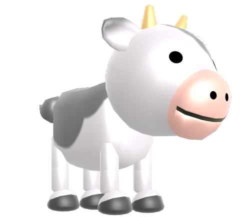 lowpolyanimals:

Cow from Wii Party 