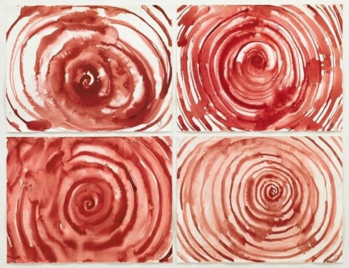 canforasoap:Louise Bourgeois (French, 1911-2010), SPIRAL, 2009 - Gouache on paper, suite of 4 - 45.7 x 59.7 cm; Cheim & Read Gallery