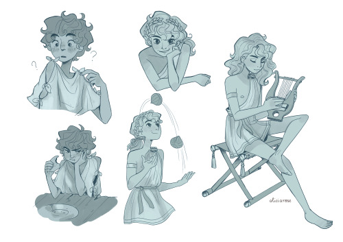 Achilles and Patroclus sketches!