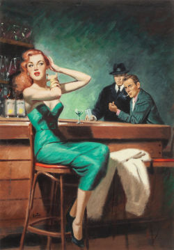 Pinupgirlsart:  Harry Barton The Squeeze, Paperback Cover, 1955 