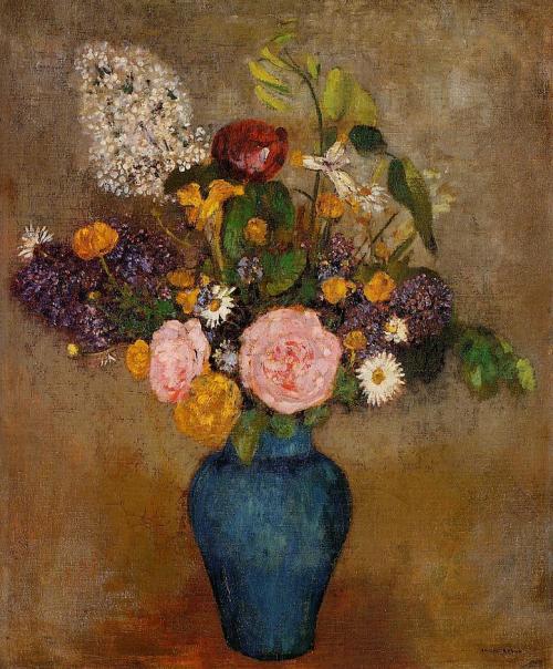 artist-redon:  Vase of Flowers, Odilon RedonMedium: oil,canvas