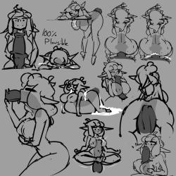 limebreaker:  Stream Scribble. More Elfslut Poses.