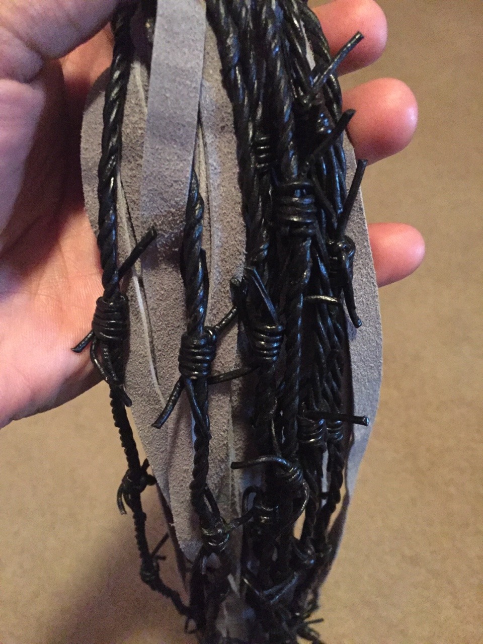 lonewolfeandbelle:  prettyperversion:  New instruments of pain.   Floggers.  The