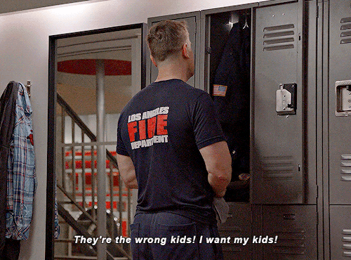 BOBBY IN 1x08 KARMAS A BITCH & EDDIE IN 5x13 FEAR-O-PHOBIA[ID: 4 gifs paralleling bobby nash and eddie diaz.
GIF 1: from 1x08, bobby talking to chimney about bobbys ability ot save hundreds or thousands of kids with his blood: theyre the wrong kids! i want my kids!
GIF 2: from 5x13, eddie breaking down to buck: theyre all dead. buck asks, whos all dead? eddie answers, everybody that i saved.
GIF 3: from 1x08, bobby says, yeah, im some life saver, arent i? thats what i was put on this earth to do, and then i couldnt save my family. i couldnt protect them from me.
GIF 4: from 5x13, eddie says,  i pulled them out, but i didnt save them.] #911edit#911 #911 on fox #911 fox#eddie diaz#bobby nash#eddiediazedit#bobbynashedit#*gifs #if u think this hurts u imagine how i feel  #me in the gc yesterday: youll never catch me making evil parallel sets like chelsea  #me today: so that was a lie