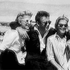 jamesdeaner:   Candid footage of James Dean at a race in Santa Barbara, 1955.  