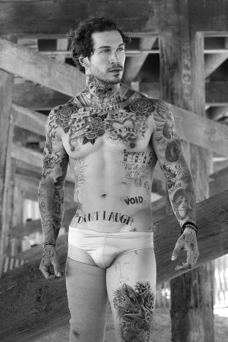 manly-brutes:  manly-brutes.tumblr.com  The added ink work front and back is awesome