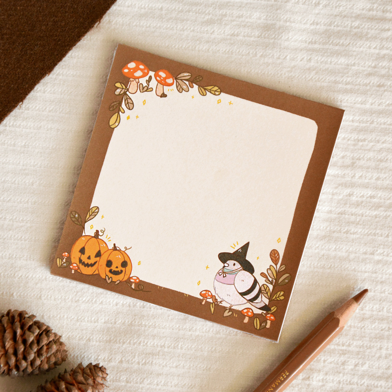 inestheunicorn:Happy weekend guys! 🎃Just a quick reminder that I’ll start making more Witch Pigeon memo pads, Wizard Pigeon and Pumpkin pins next Monday, so make sure to pre-order yours until Sunday (10th October) 🍄You can find these and many
