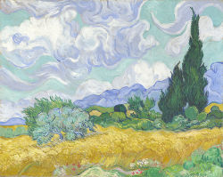 goodreadss:Vincent Van Gogh, Cypresses , July 1889s (details)