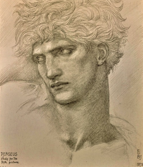 alanspazzaliartist:  Edward Burne-Jones, (British 1833-1898), Study for the Head of Perseus, 1875. 