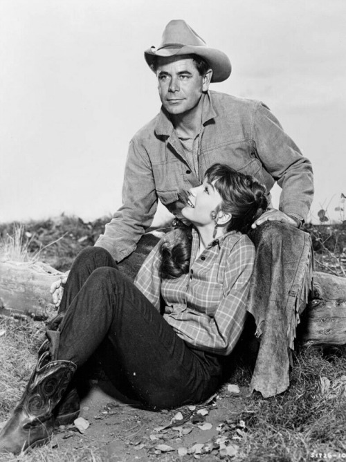 mrglennford:Glenn Ford and Shirley MacLaine in publicity stills for the western The Sheepman, 1958.