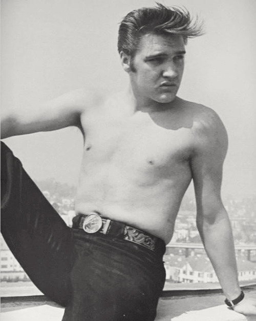  Elvis on the roof of the Knickerbocker Hotel, c.  August 18, 1956. 