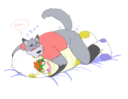 mobilebutts:hickeybickeyboo:A commission for tsukunlovesfuzz of his super adorable sona having a sleep-humping doozy of a wet dream. Shhhh, You might wake him upThis is important, you don’t understand.