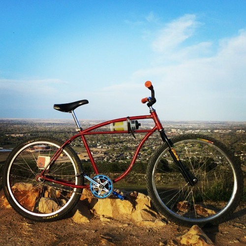 thebicycletree: Climbing 500’ on a 53 year old bike is hard. #Foco #fortcollins #ride #vintagemtb #c