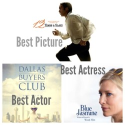 •Best Picture: 12 Years a Slave •Best