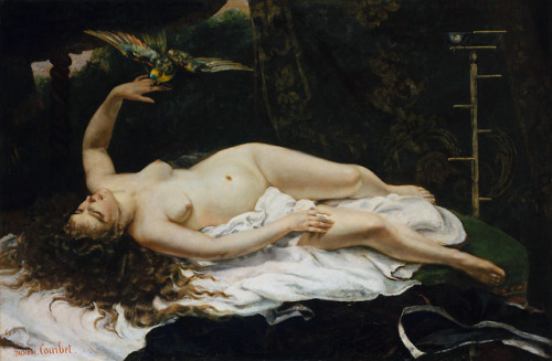 Gustave Courbet - Woman with a Parrot - (1886)https://en.wikipedia.org/wiki/Gustave_Courbet