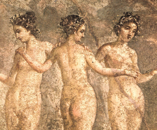 irefiordiligi: The Three Graces - Fresco from the house of Titus Dentatius Panthera, Pompeii