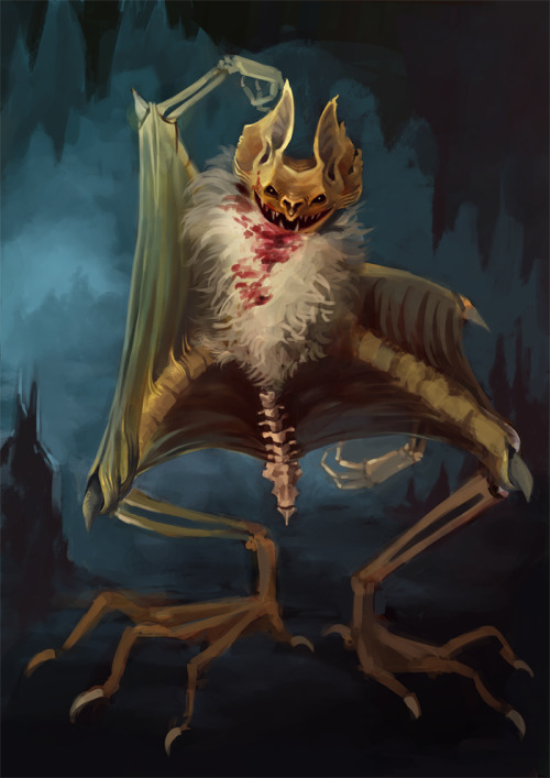 nomimo:  Painted a monster for a contest, had to scrap this one since they asked for sketches only~F