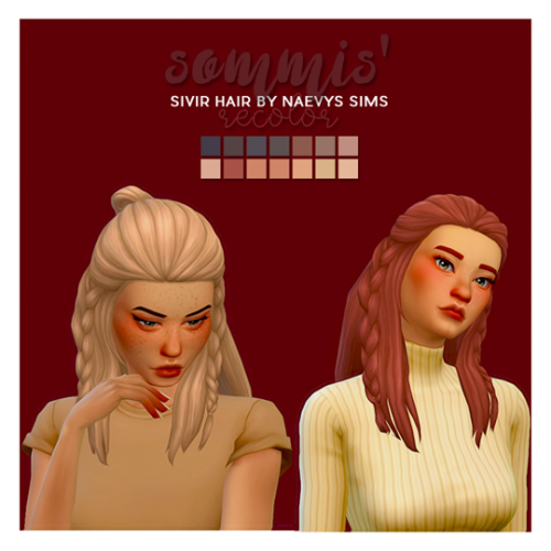 sommis: SIVIR HAIR BY NAEVYS SIMS RECOLORyou need the mesh! ✨ @naevys-sims palette: saccha