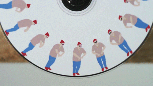 vimeo:  SOUR - “Life Is Music” by Space Shower Music The phenakistoscope animation in this music video was made possible by 189 spinning compact discs! 