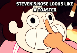 kasukasukasumisty:  steven-universe-confessions:  Greg’s nose looks like a toaster. Other characters in the show have Voldemort noses. As much as I do like the show, this reeeally bothers me for some reason.  It’s the style, the noses look really
