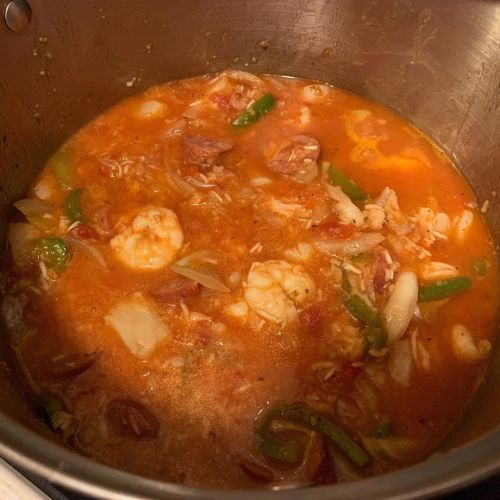 Made jambalaya for dinner with my brother! #cooking #food #dinner #jambalaya #cajunfood #creolefood 