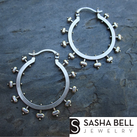 Sasha Bell /Joan’s jewelry (17 of ? )Belle Hoops available at SashaBell or Etsy.