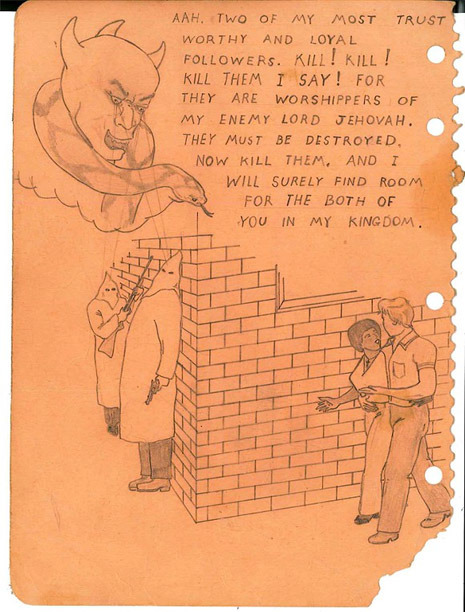 christiannightmares: Satan stars in these outsiderish drawings discovered by an asbestos inspector i
