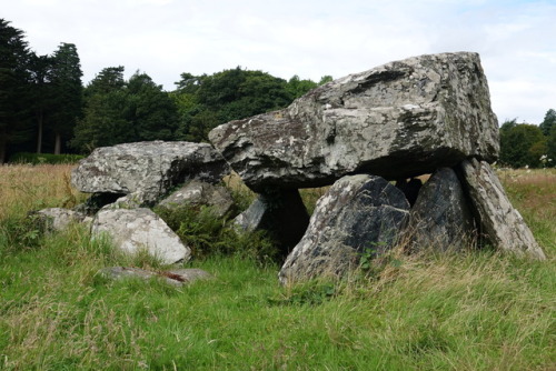 Plas Newydd Burial Chamber, Anglesey, 30.7.17. Situated rather incongruously next to the cricket pit