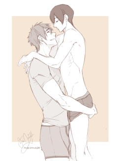 hubedihubbe:  Anonymous said:Hi i love your art!!! could you please draw some cute makoharu? &lt;3—I missed them hhhhrnrnggh