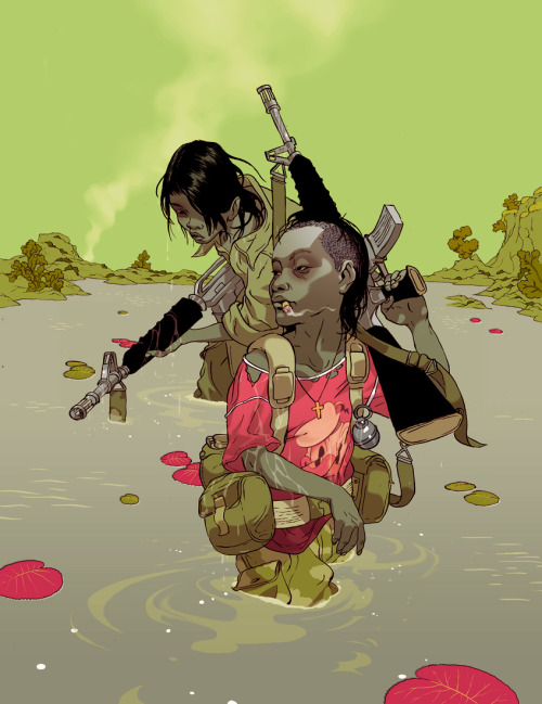 T. Hanuka aka Tomer Hanuka (Israeli, b. 1974, Israel, based NYC, USA) - 1: Ghost Warriors  2: Htoo J