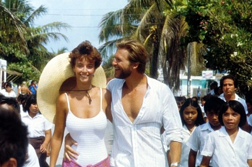 Rachel Ward e Jeff BridgesDurante le ripreseDue vite in gioco 1984