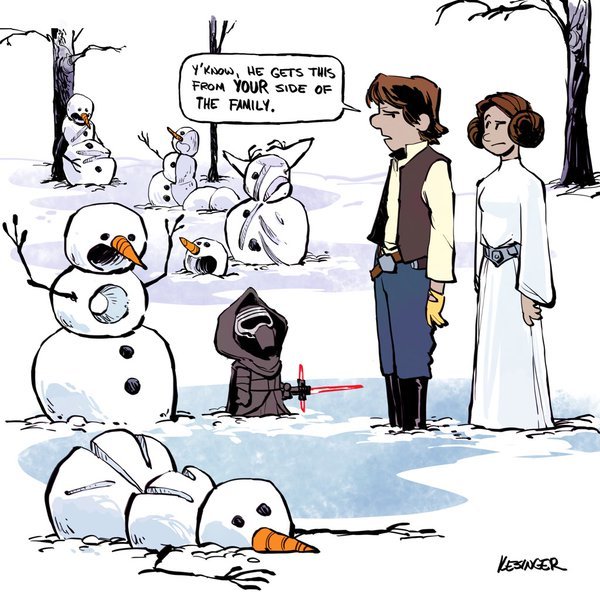 lordwanjavi:   “The Force Awakens” meets “Calvin &amp; Hobbes” &gt; 