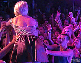 fuckyeahdragrace: Courtney Act crowd-surfing in Australia! 