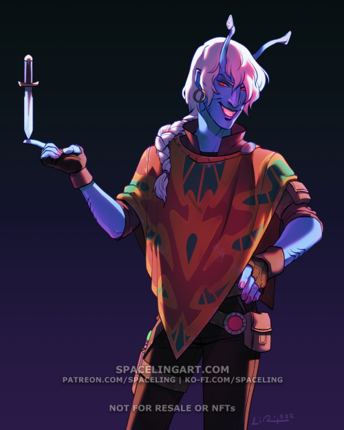 Knife Andorian YsamFirst personal piece in what feels like ages!! It’s my Andorian, Ysam, beca