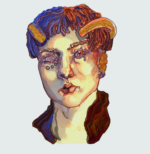 New Drawing Of New Character!! She Is A Cyberpunk Lesbian Who Was Built As A Weapon (omg What Never Heard