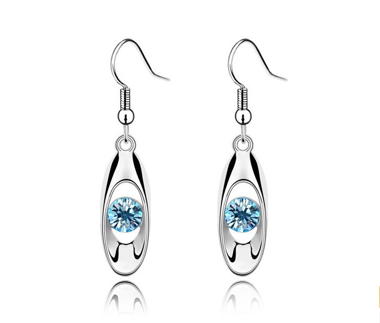 Glass bead drop earrings