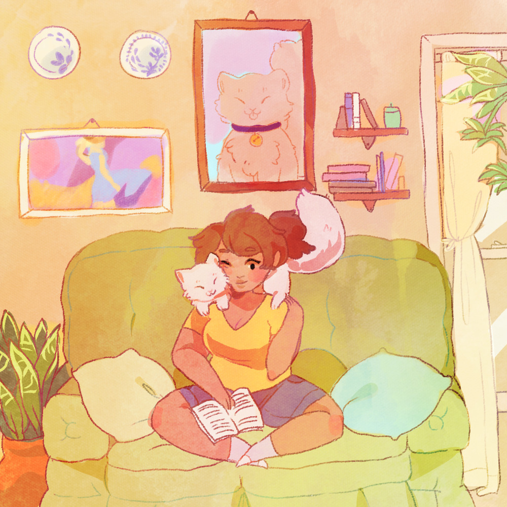 sergle:  anon asked for a girl with her kitty, but this never got past the doodle