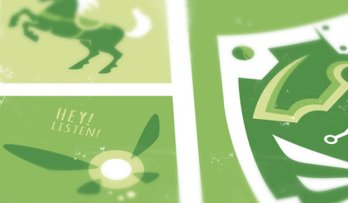 copiouslygeeky:  Zelda Object Poster This is one of a 3 poster set, you can check out the rest on Jeff’s Behance.  Created by Jeff Langevin 